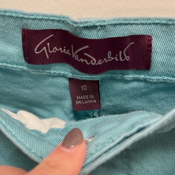 GLORIA VANDERBILT | Teal Coloured Straight Leg Jeans - Picture 3 of 4
